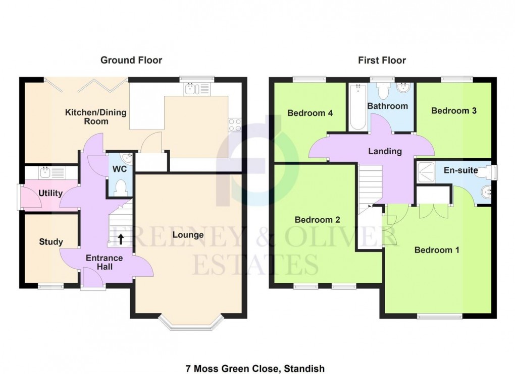 Floorplan for Moss Green Close, Standish, Wigan