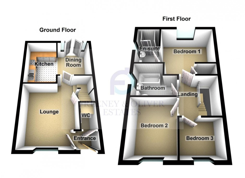 Floorplan for Cockersand Drive, Westhoughton, Bolton