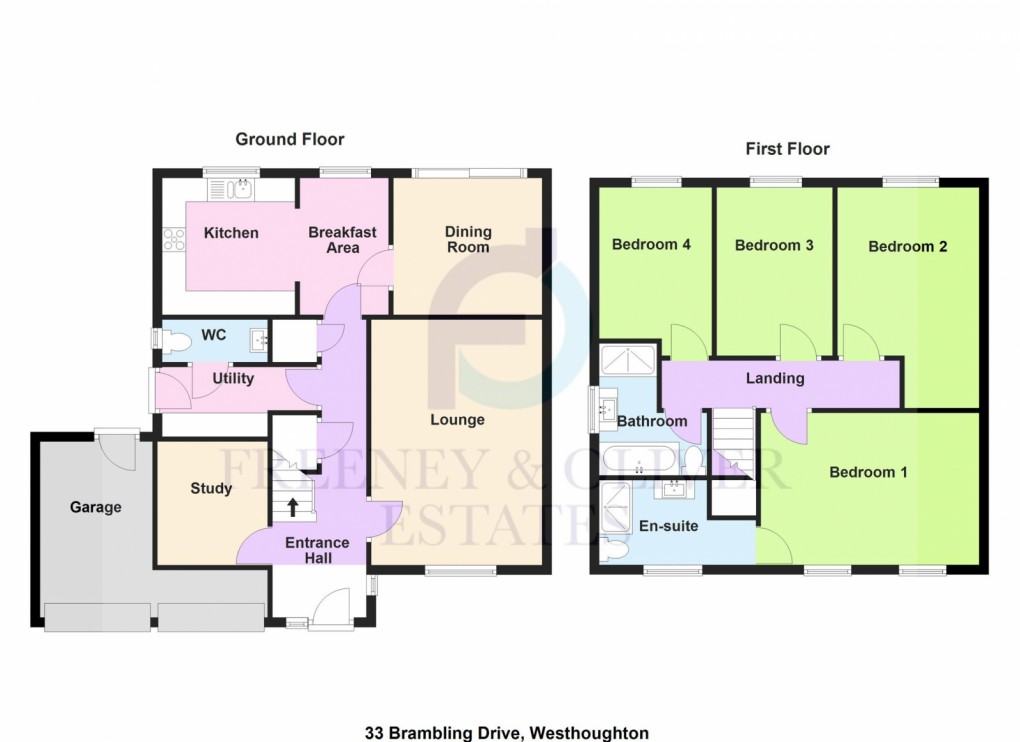 Floorplan for Brambling Drive, Westhoughton, Bolton, BL5 2SW