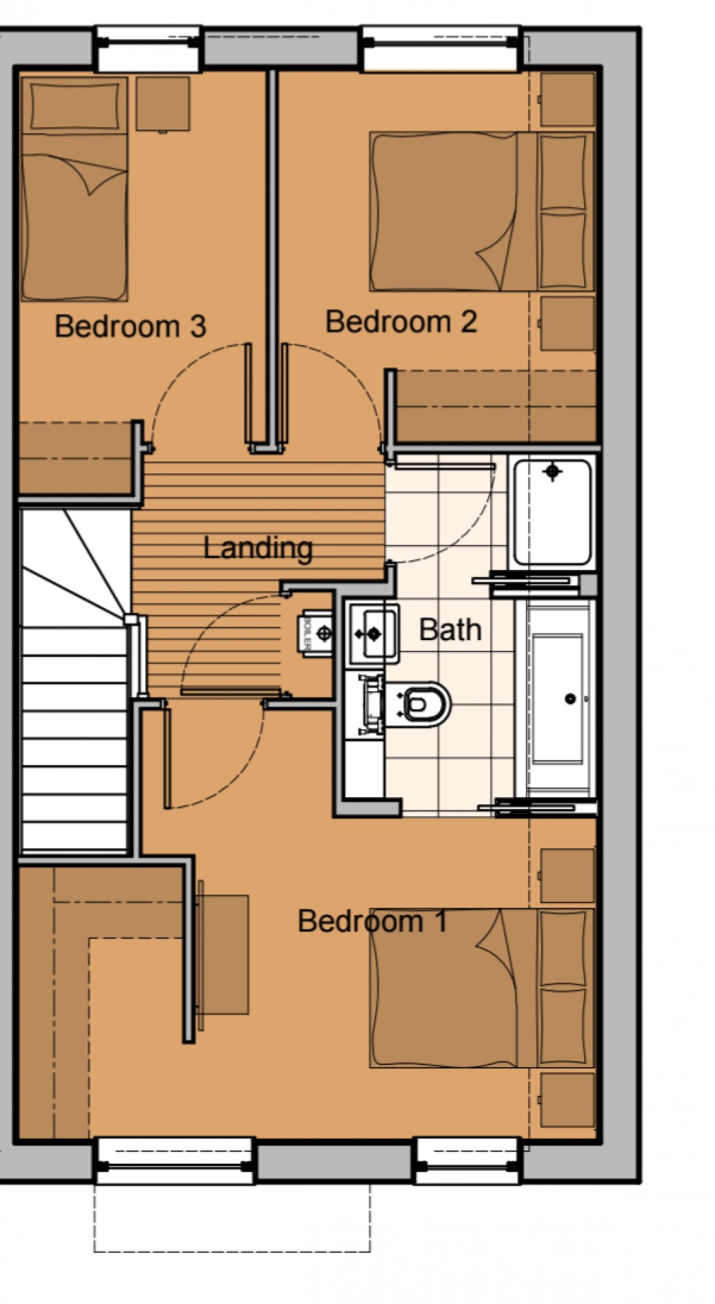 Floorplan for Winterbourne Drive, Westhoughton, Bolton, BL5 3DT